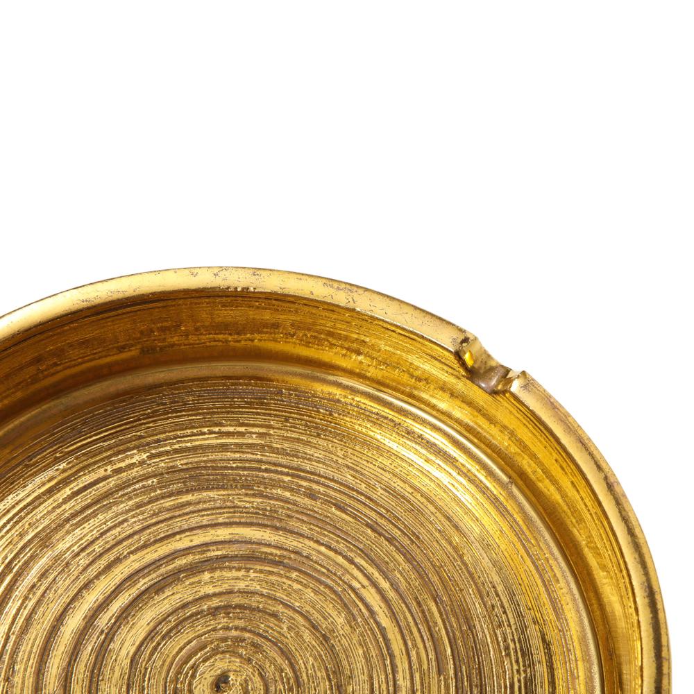 Bitossi for Berkeley House Ashtray, Brushed Gold, Signed For Sale 2