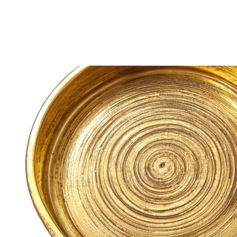 Bitossi for Berkeley House Ashtray, Brushed Gold, Signed For Sale 3