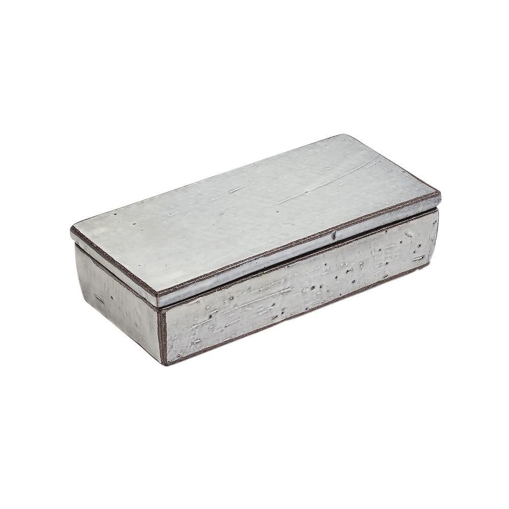 Mid-Century Modern Bitossi for Gump's Box, Ceramic, Gray, Signed For Sale