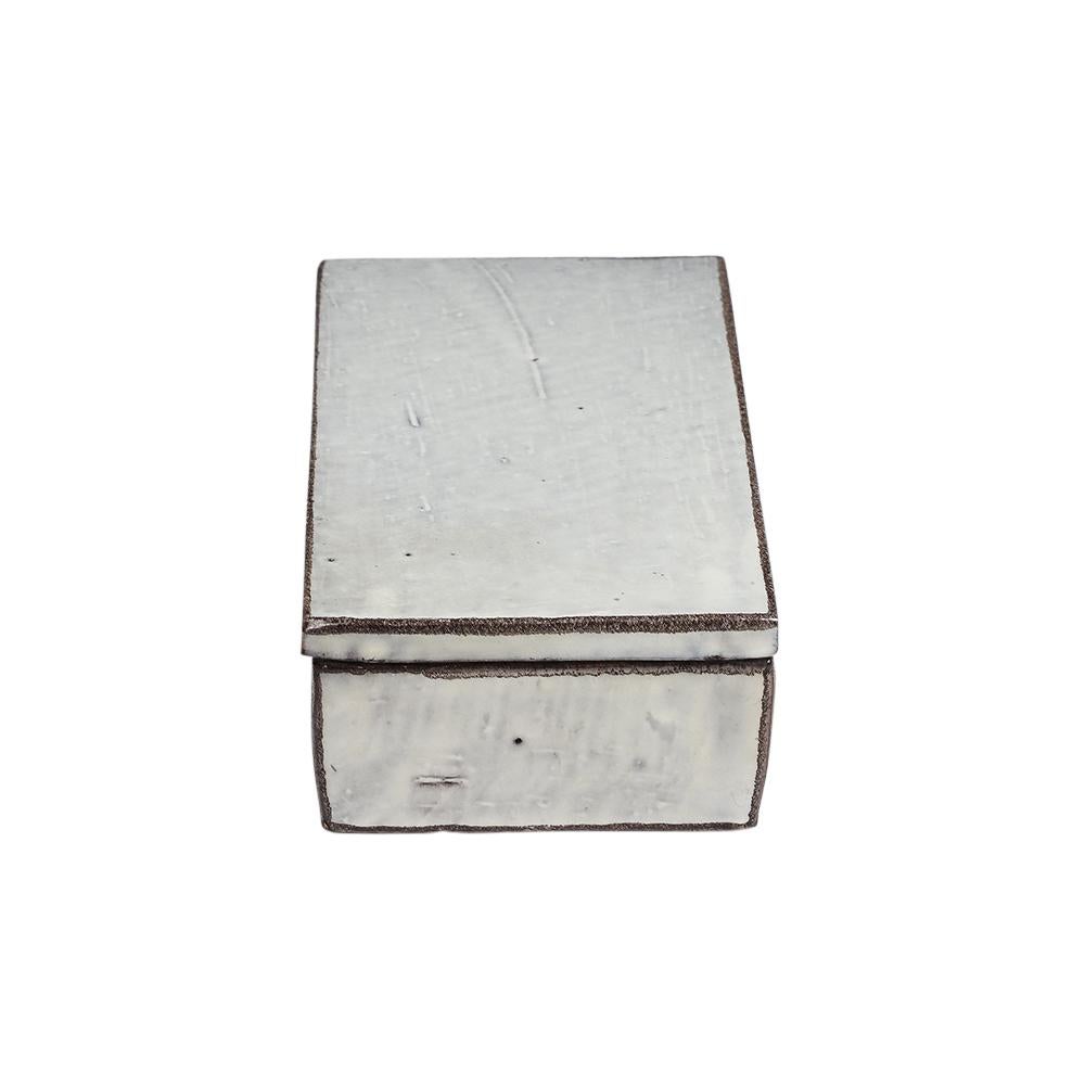Italian Bitossi for Gump's Box, Ceramic, Gray, Signed For Sale