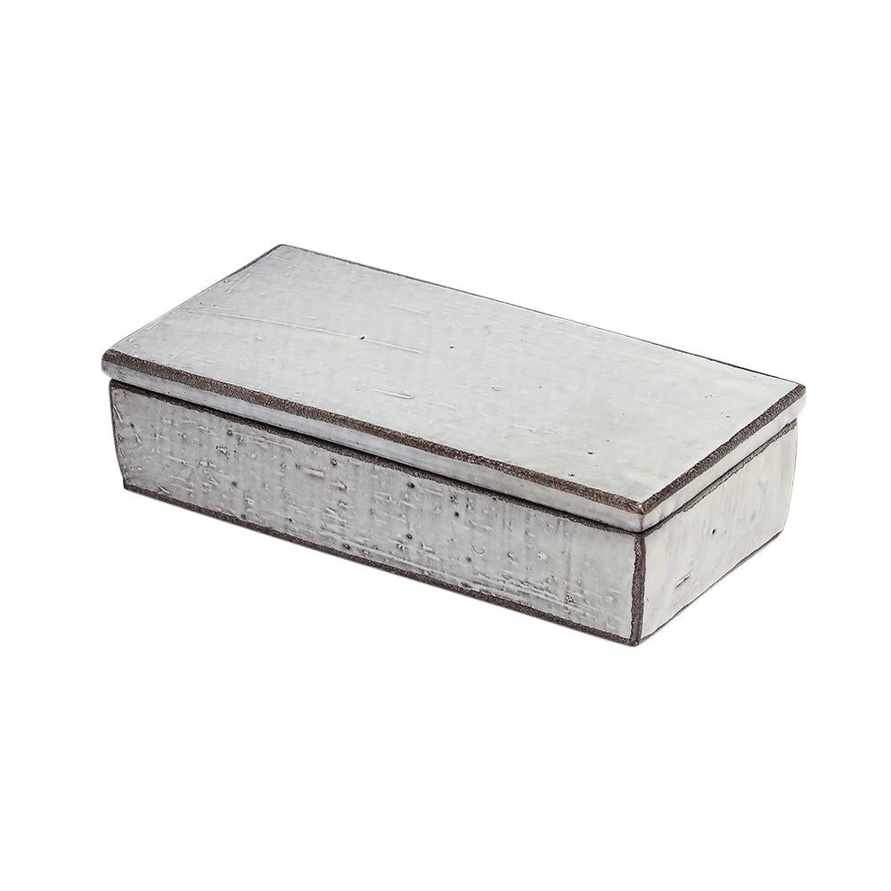 Glazed Bitossi for Gump's Box, Ceramic, Gray, Signed For Sale