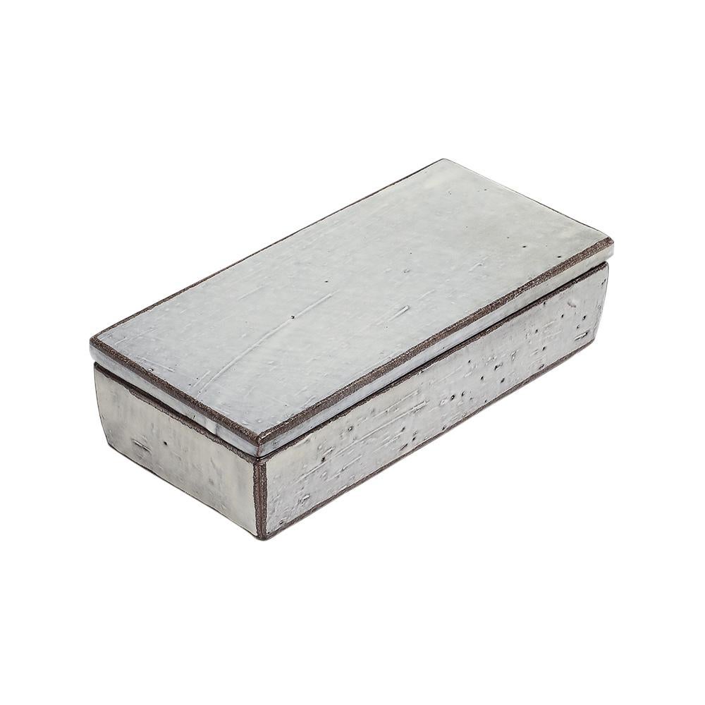 Late 20th Century Bitossi for Gump's Box, Ceramic, Gray, Signed For Sale