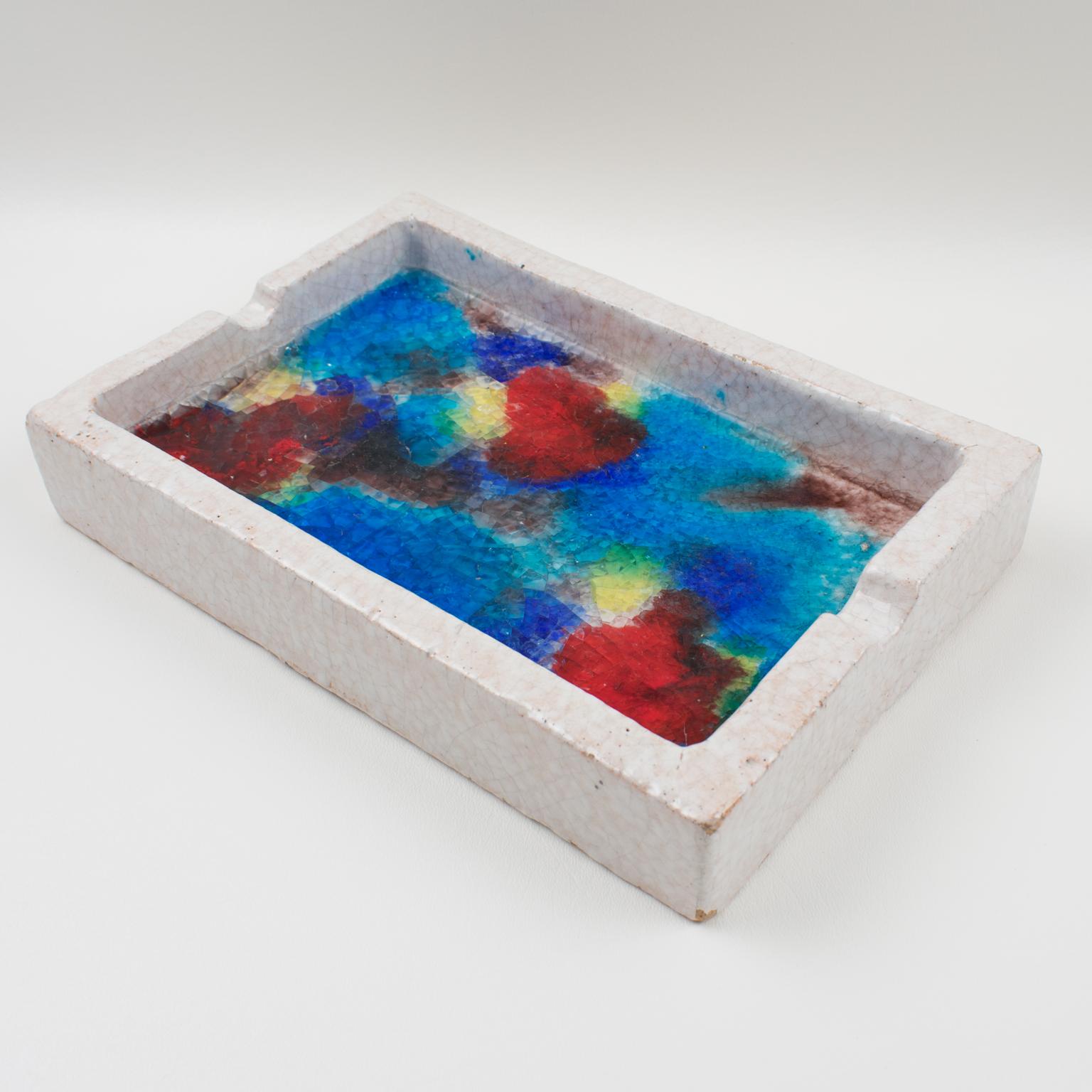 Bitossi for Raymor Ceramic Ashtray Bowl Glass Mosaic 7