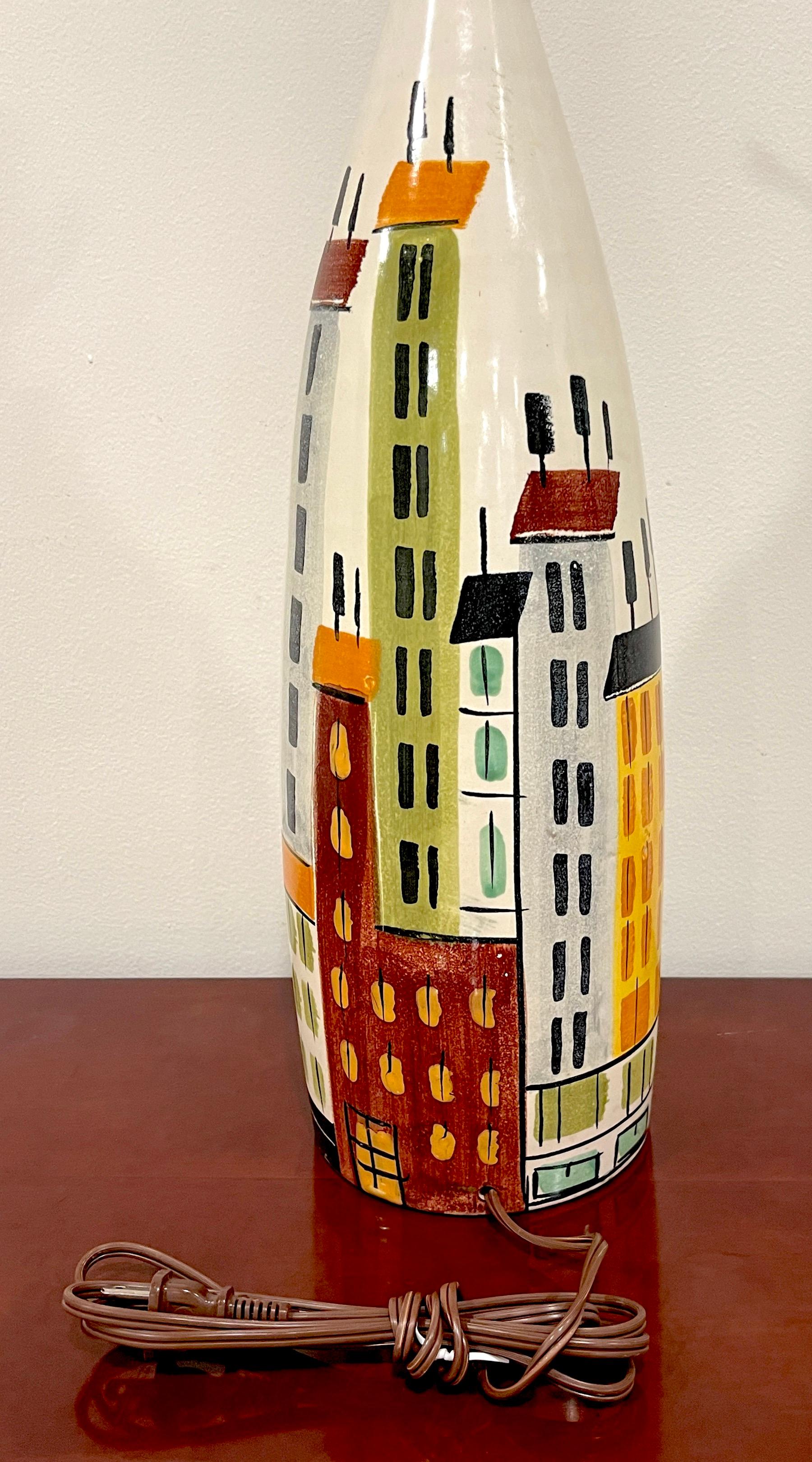 20th Century Bitossi, for Raymor 'Cityscape' Lamp, Italy, C. 1960s For Sale