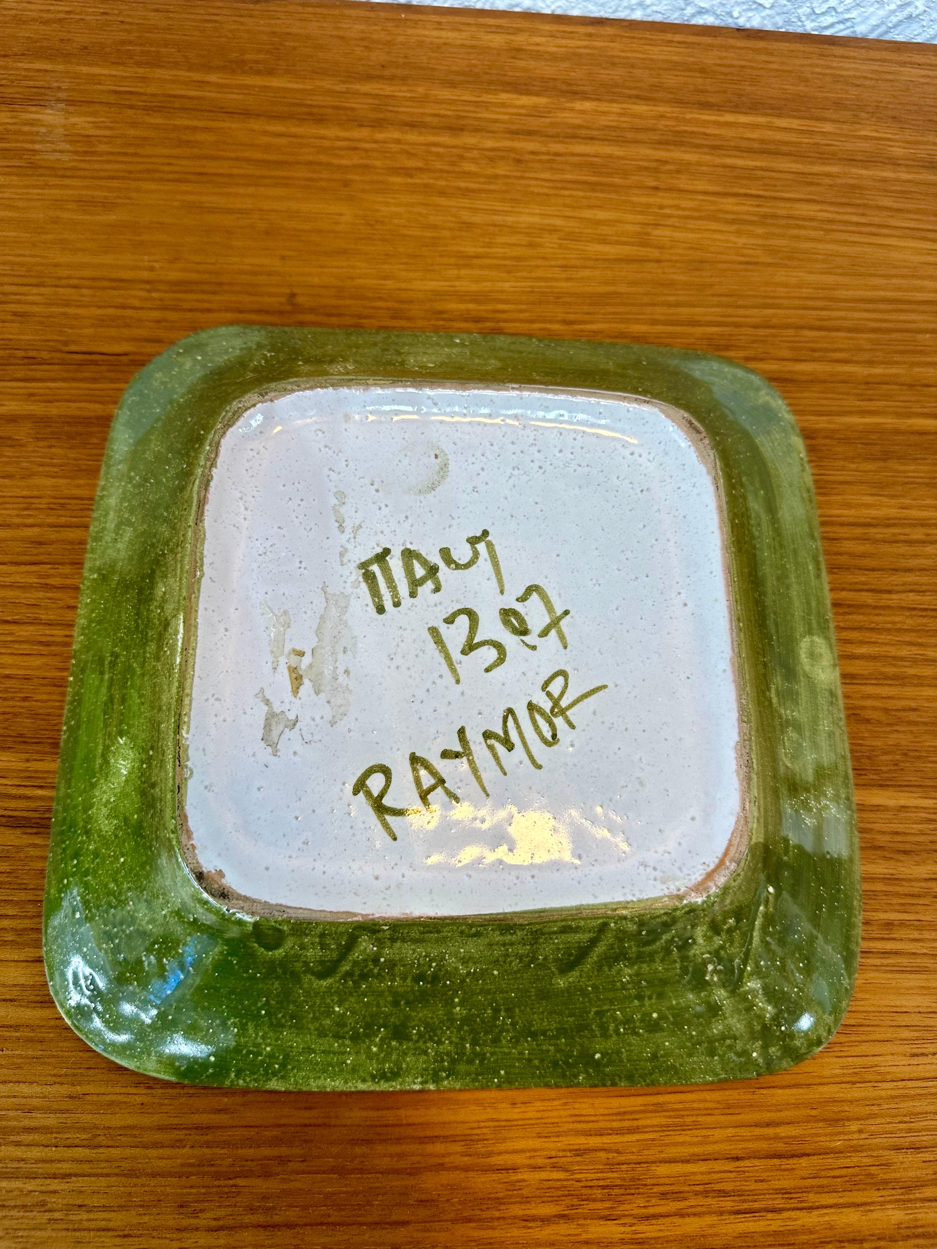 Bitossi for Raymor Italian Mid Century Modern Ceramic Ashtray Catch All Dish For Sale 1