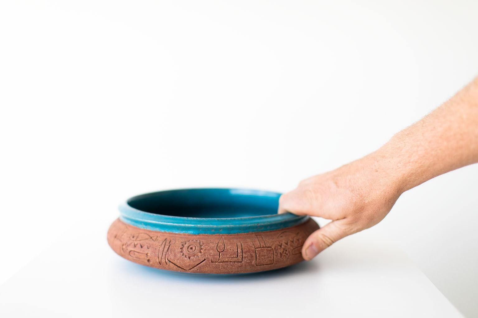 Bitossi für Raymor, Schale aus italienischer Keramik (Moderne der Mitte des Jahrhunderts) im Angebot