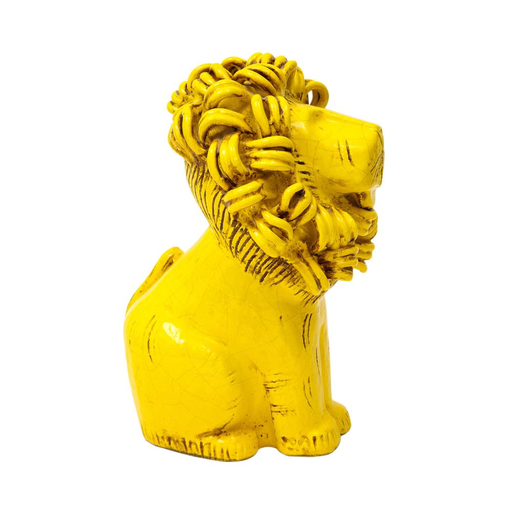 Mid-20th Century Bitossi for Raymor Lion, Ceramic, Yellow, Signed For Sale