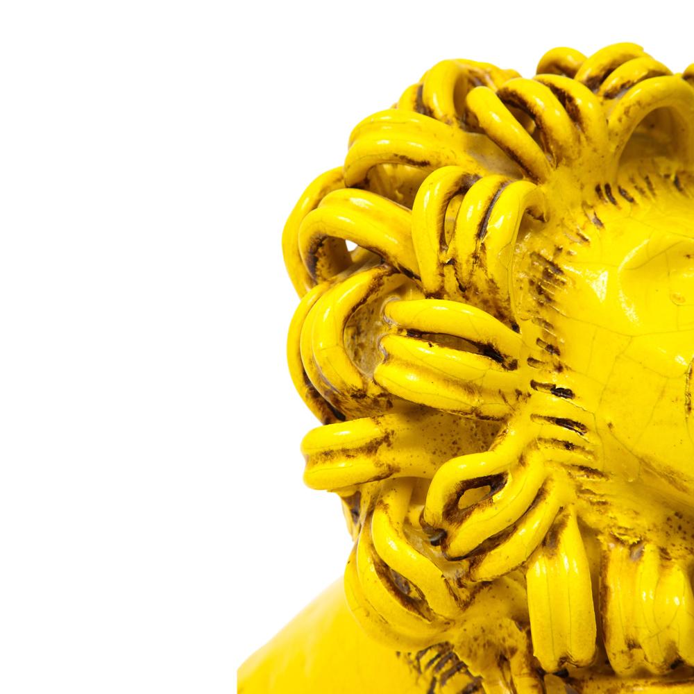 Bitossi für Raymor Löwe, Keramik, gelb, signiert im Angebot 5