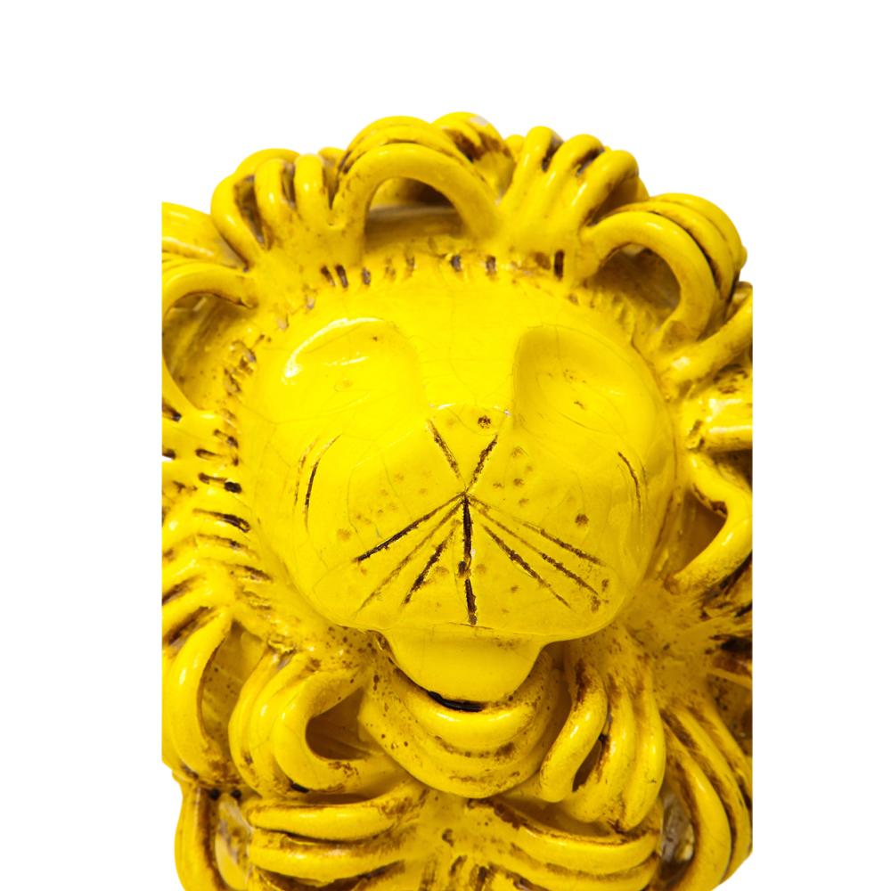 Bitossi pour Raymor Lion, Céramique, Jaune, Signé en vente 6