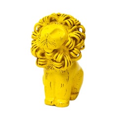 Bitossi for Raymor Lion, Ceramic, Yellow, Signed