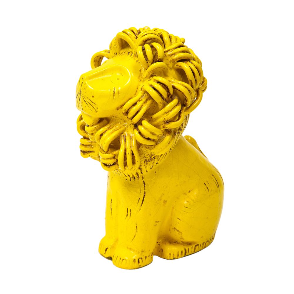 Bitossi für Raymor Löwe, Keramik, gelb, signiert (Moderne der Mitte des Jahrhunderts) im Angebot