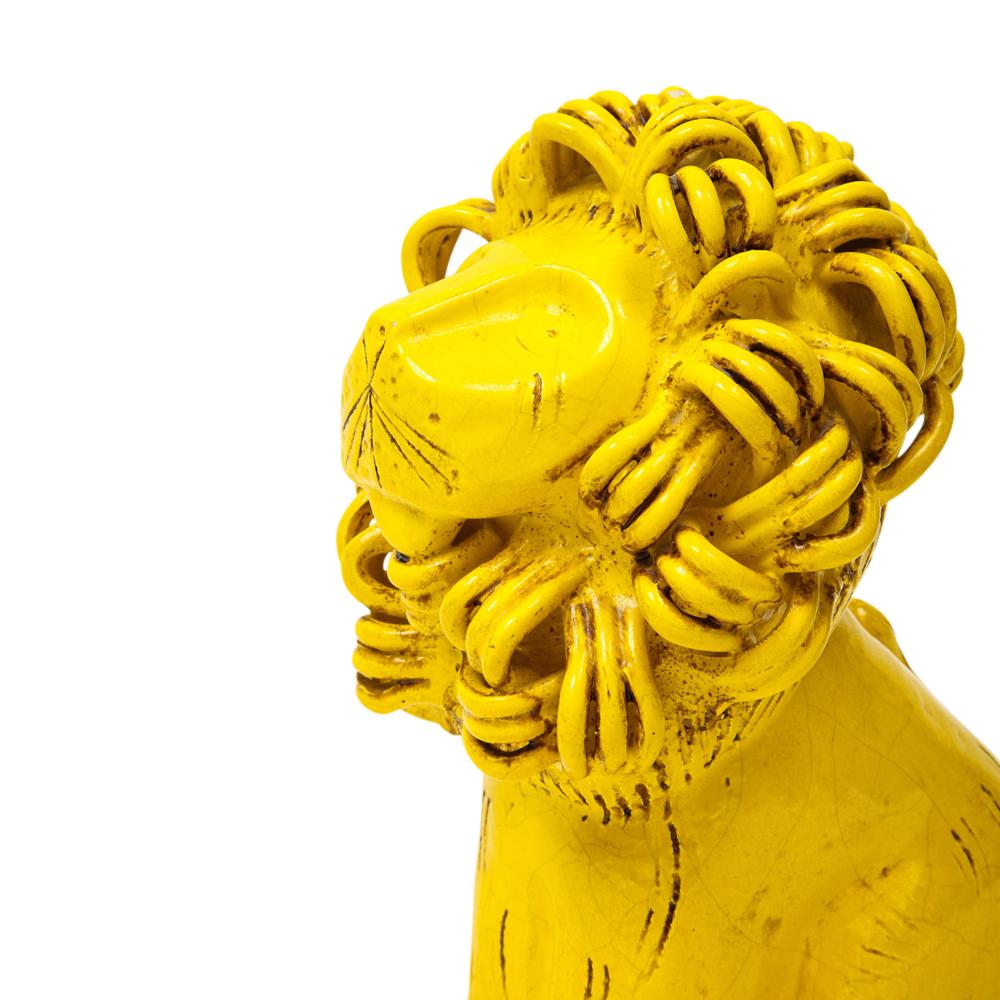 italien Bitossi pour Raymor Lion, Céramique, Jaune, Signé en vente