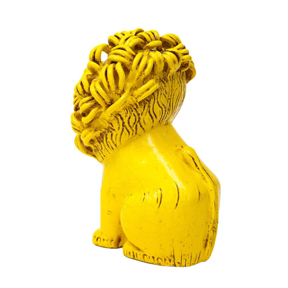 Bitossi für Raymor Löwe, Keramik, gelb, signiert (Mitte des 20. Jahrhunderts) im Angebot