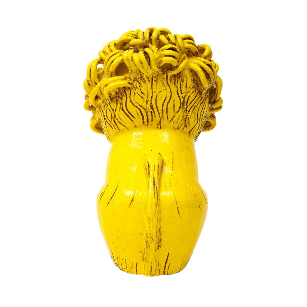 Glazed Bitossi for Raymor Lion, Ceramic, Yellow, Signed For Sale