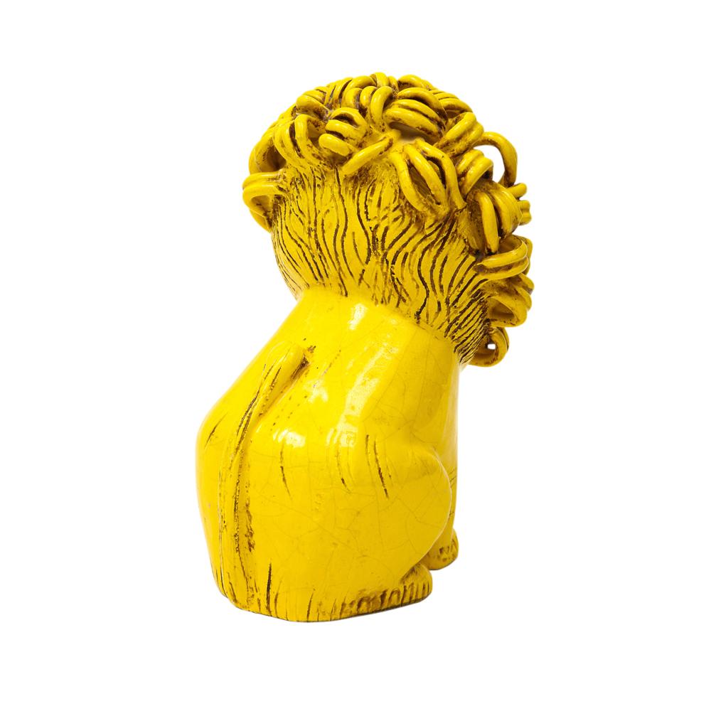 Bitossi for Raymor Lion, Ceramic, Yellow, Signed In Good Condition For Sale In New York, NY