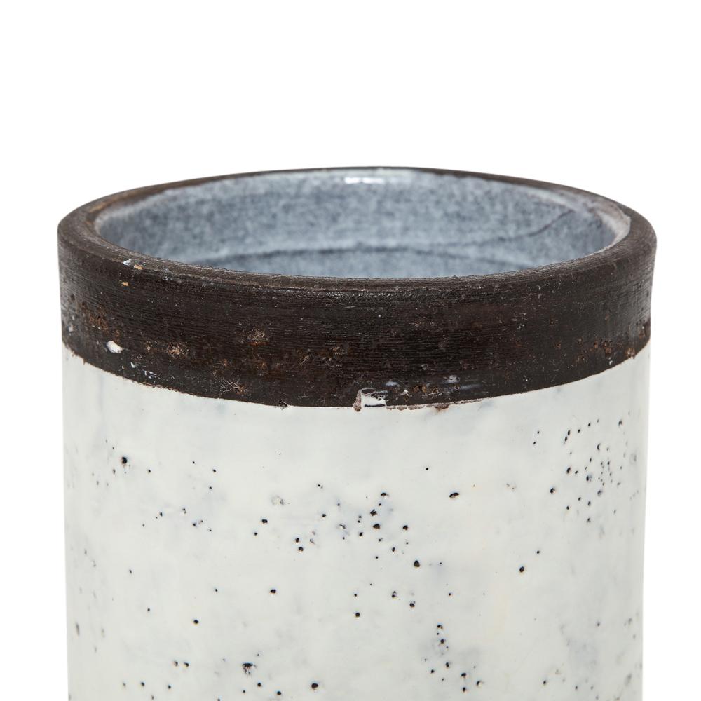 Bitossi für Raymor Vase:: Keramik:: weiß und braun:: signiert im Angebot 7