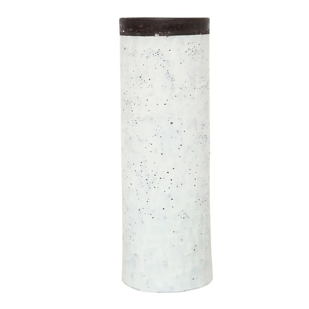 Bitossi für Raymor Vase:: Keramik:: weiß und braun:: signiert (Italienisch) im Angebot