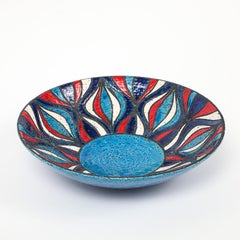 Bitossi for Rosenthal Netter Bowl, Ceramic, Blue, Onion Pattern, Signed