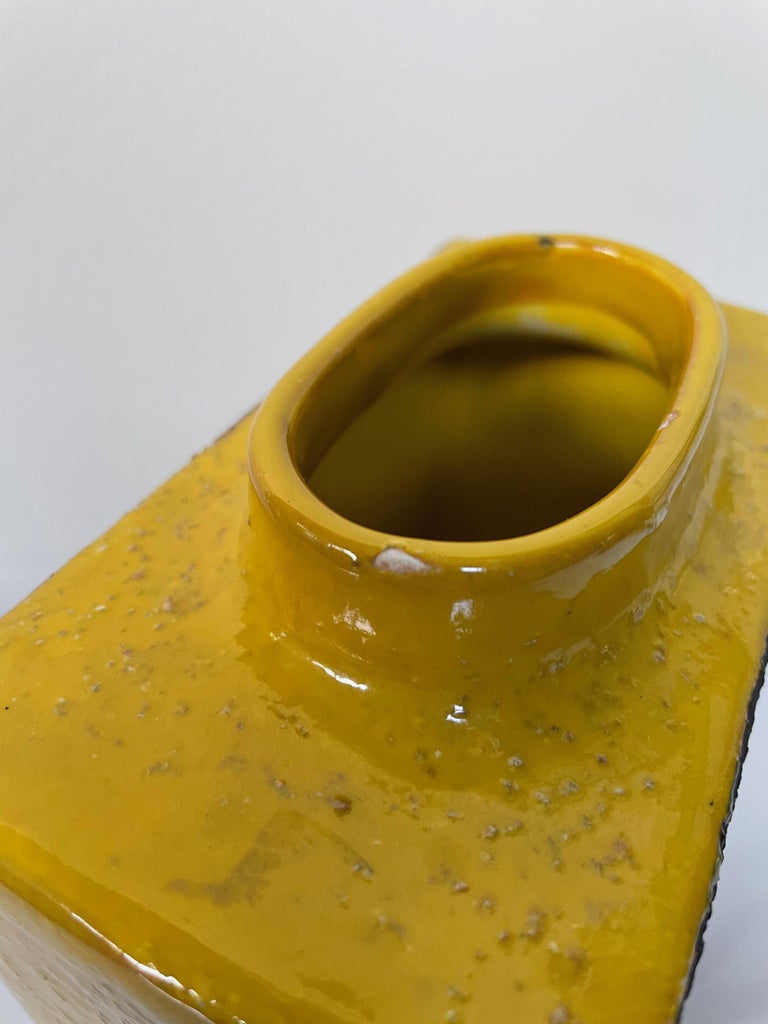 Bitossi for Rosenthal Netter Ceramic Vase Onion Pattern Earth Tones Mid