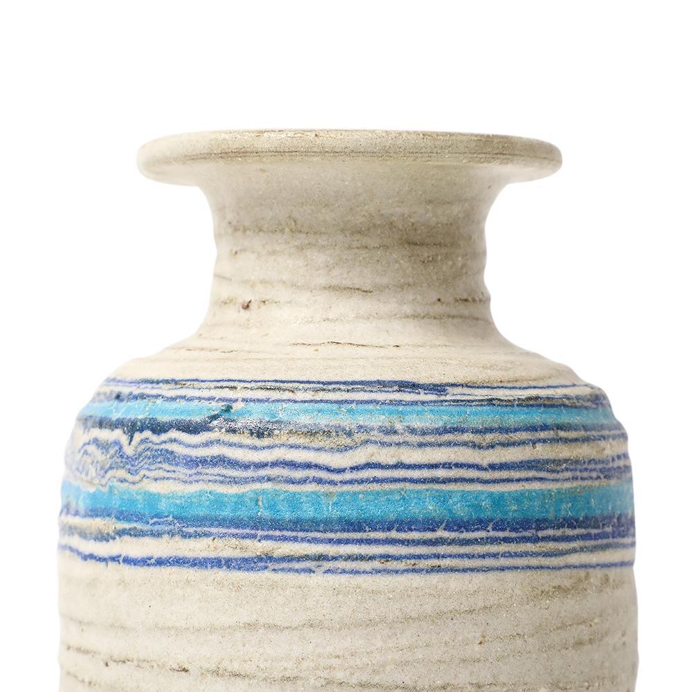 Bitossi for Rosenthal Netter Pietra Vase, Ceramic, Blue, White For Sale 4