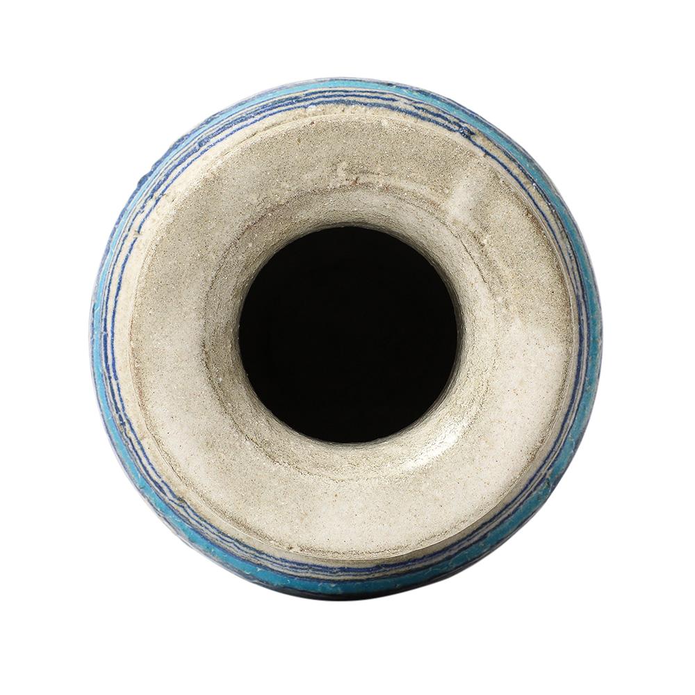Bitossi for Rosenthal Netter Pietra Vase, Ceramic, Blue, White For Sale 8