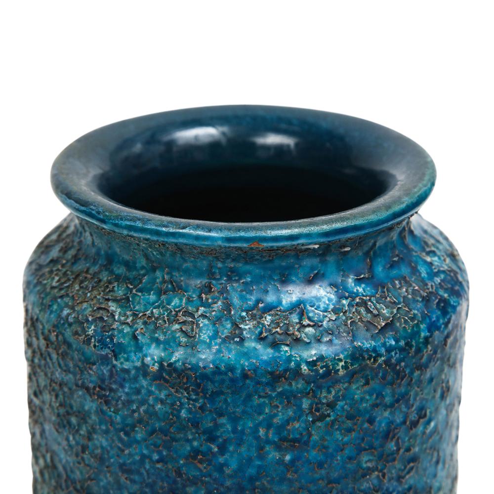 Bitossi für Rosenthal Netter Vase, Keramik, Blau, Gold, Cinese, signiert im Angebot 2