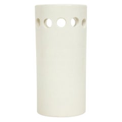 Bitossi for Rosenthal Netter Vase, Ceramic, White, Perforated, Signed