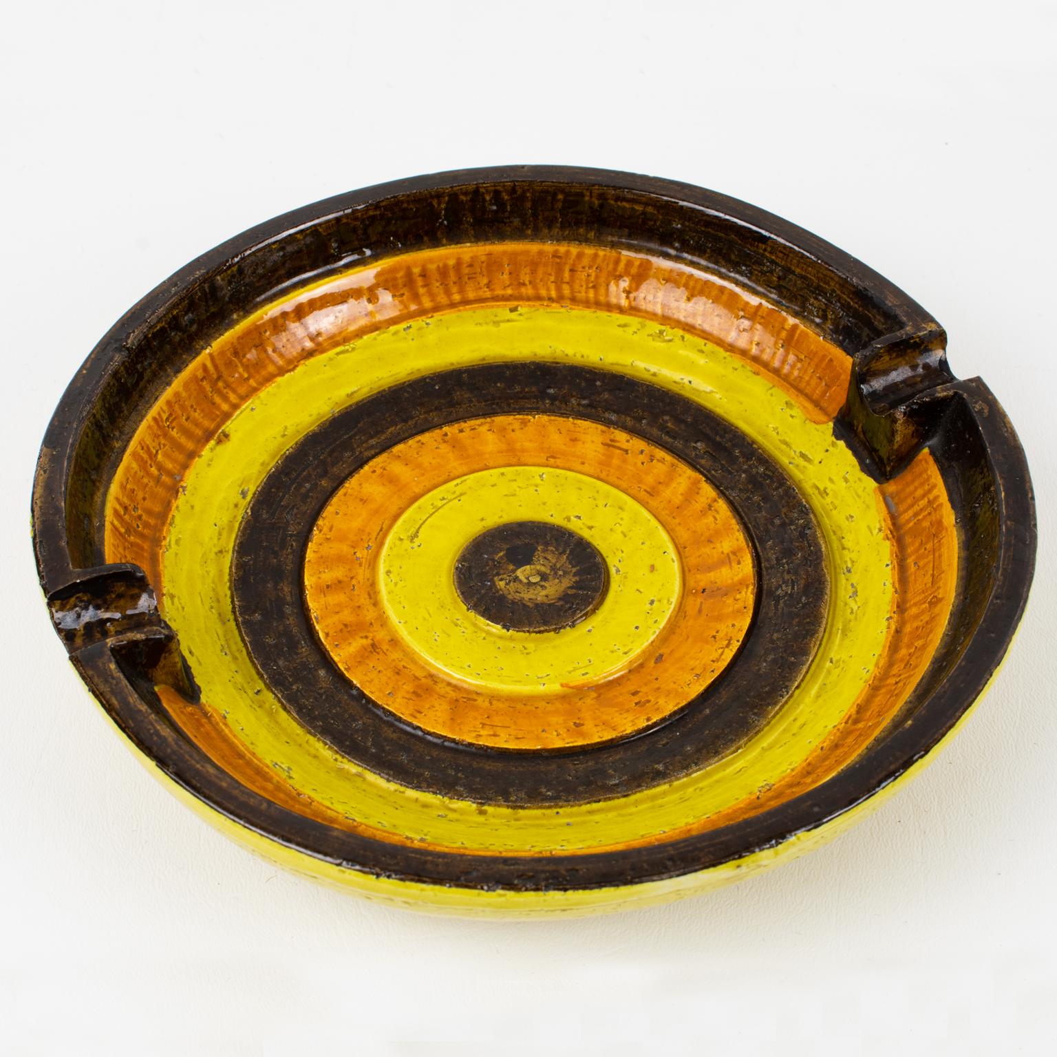 Bitossi para Rosenthal Netter Juego de Caja y Vide Poche de Cerámica Amarilla, Italia Años 60 en venta 3
