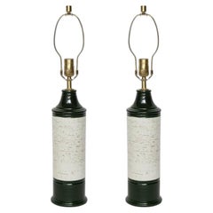 Bitossi Forest Green / Birch Tree Glazed Lamps