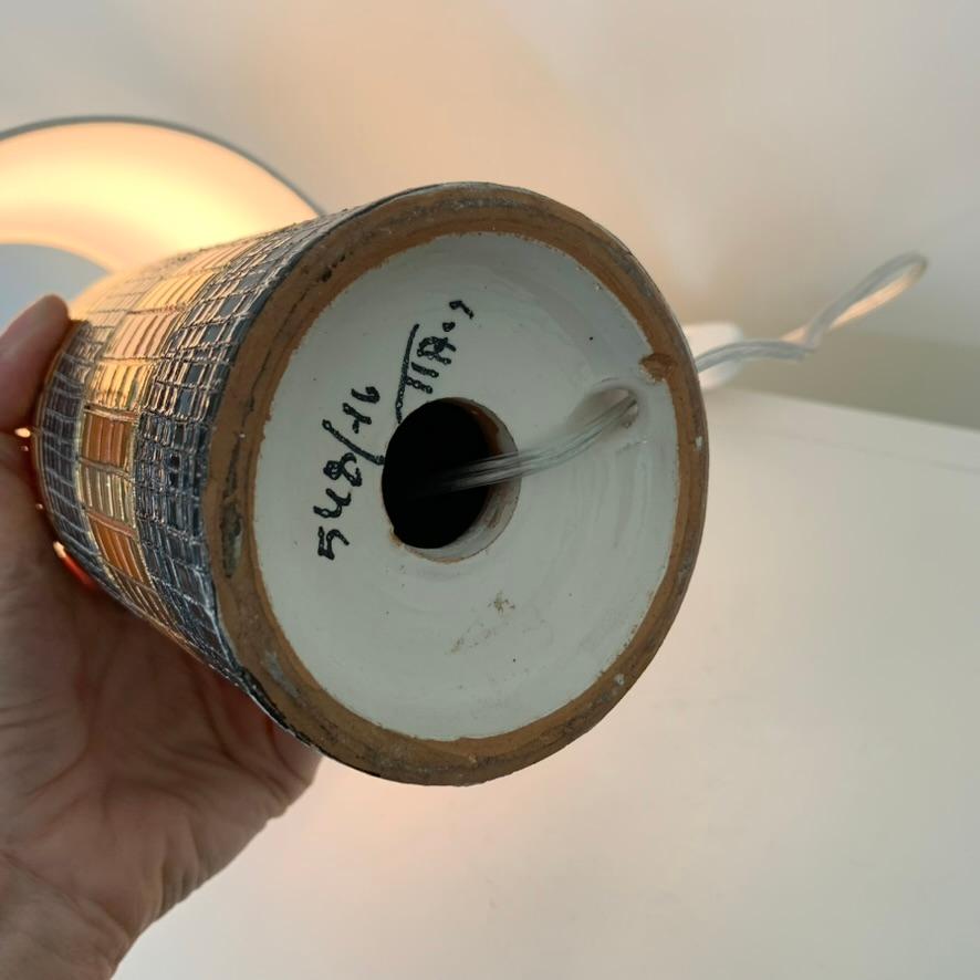 Lampe de table en céramique or et orange de Bitossi, vers 1970, Italie. en vente 2