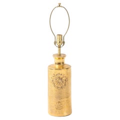 Bitossi Gold Glazed Ceramic Lamp