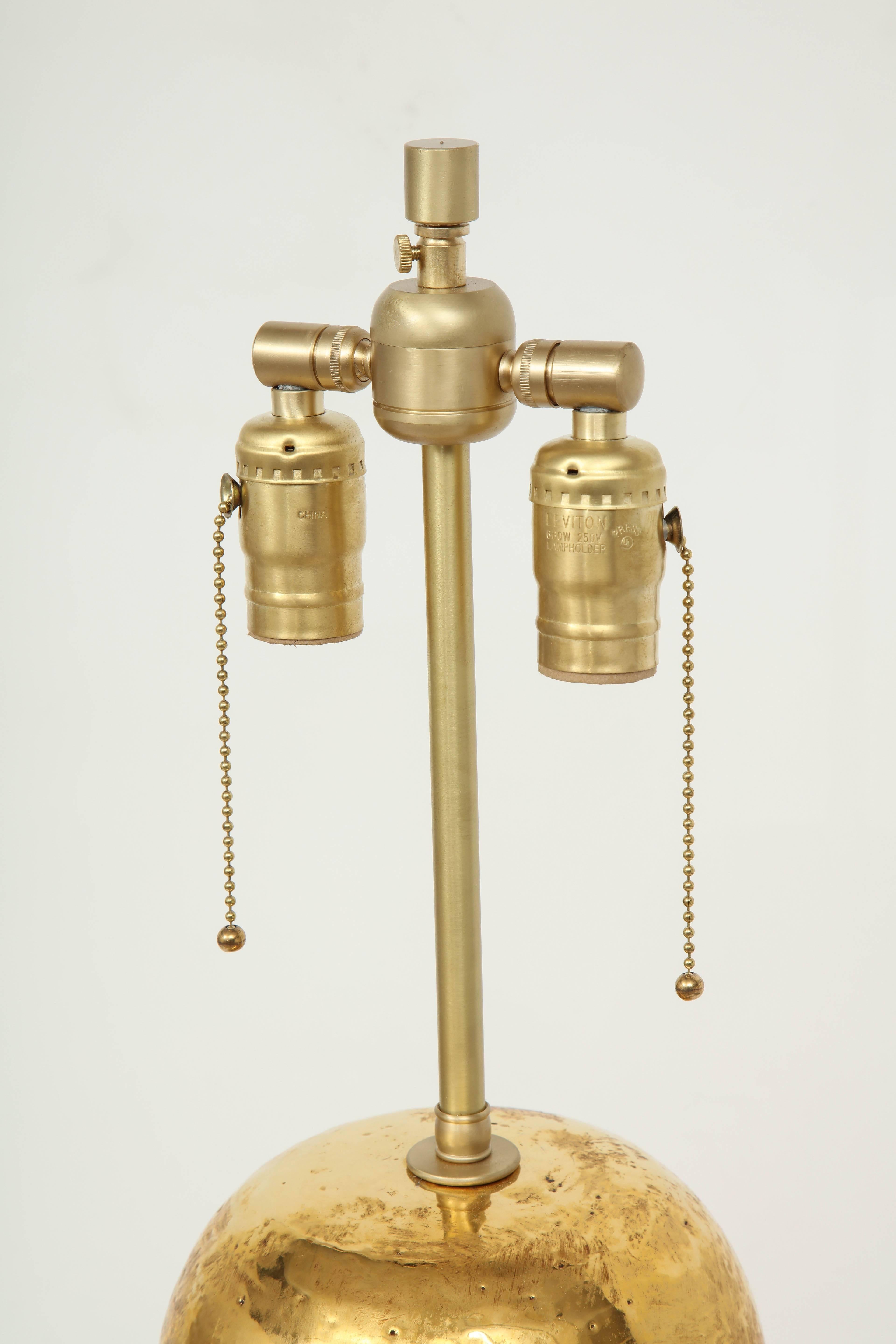 Large Scale, Bitossi Gold Glazed Terracotta Lamps In Excellent Condition For Sale In New York, NY