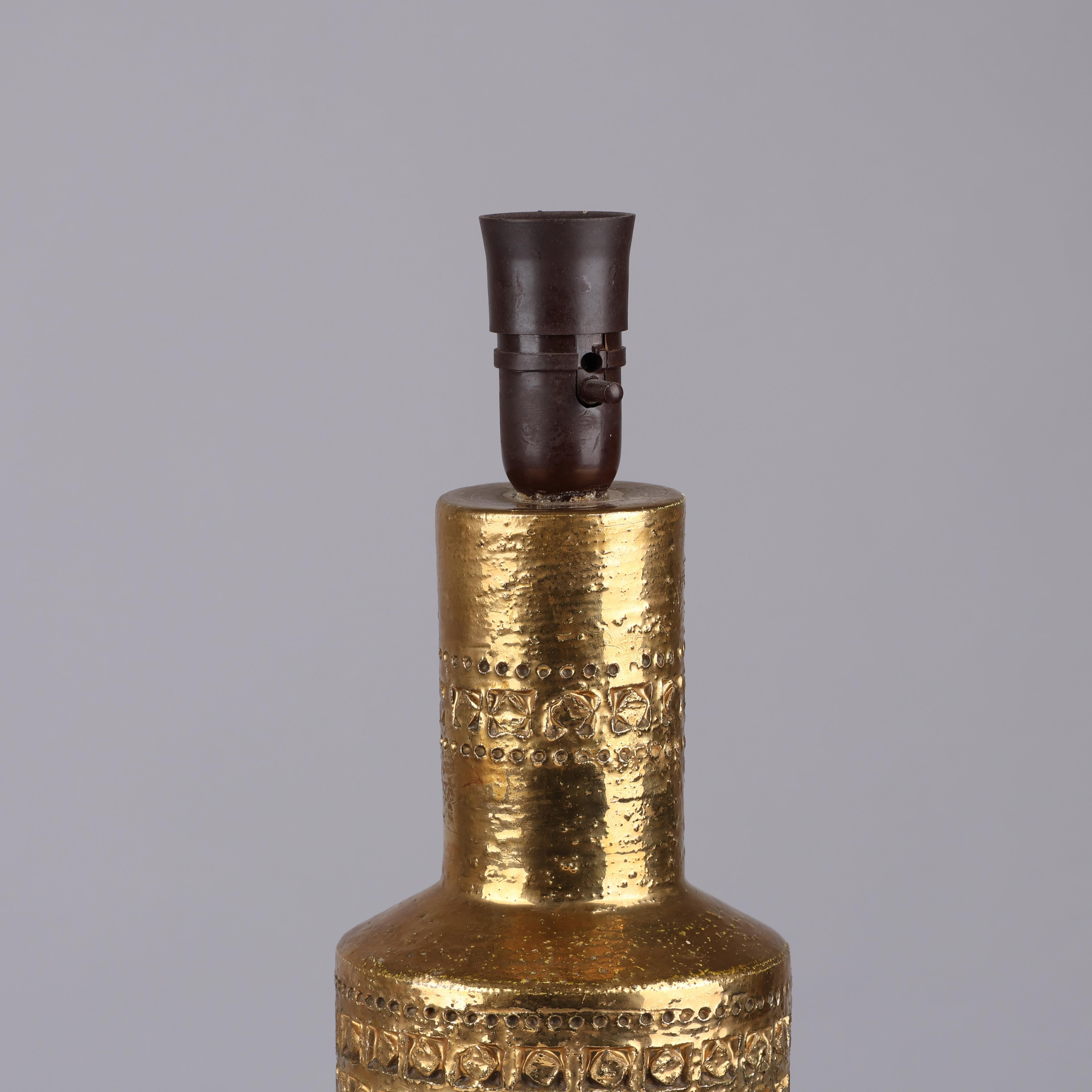 Bitossi gold lamp by Aldo Londi Sweden 1960 In Good Condition For Sale In Paris, FR