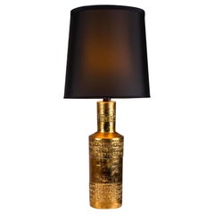 Bitossi gold lampe von Aldo Londi Schweden 1960