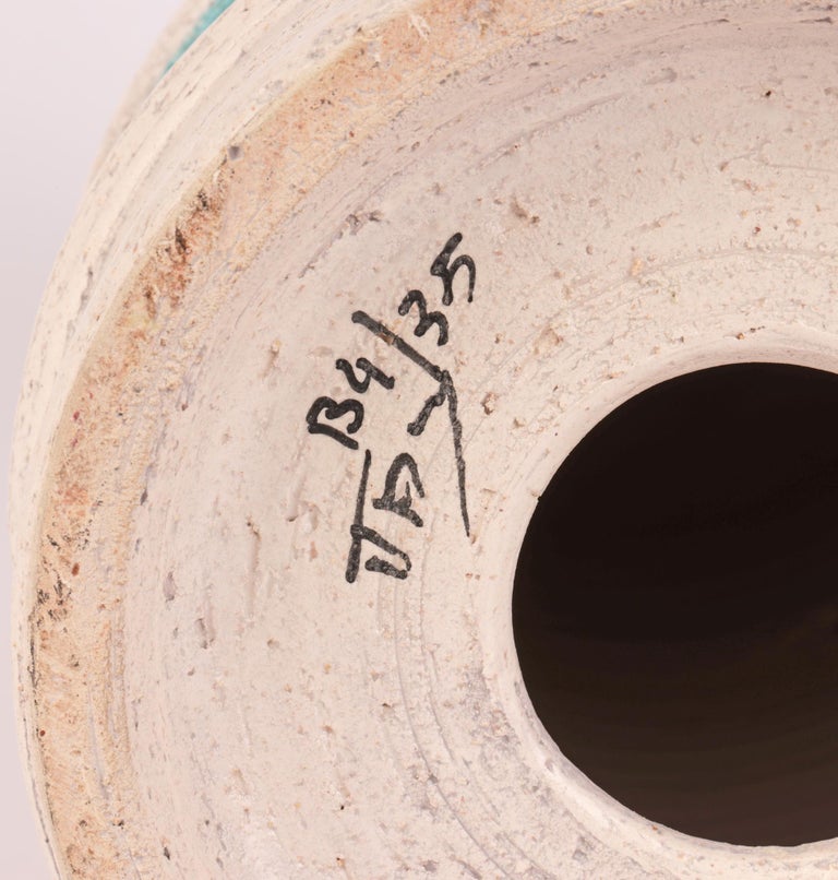 Bitossi Italian MidCentury Art Pottery Textured Lamp Base For Sale at