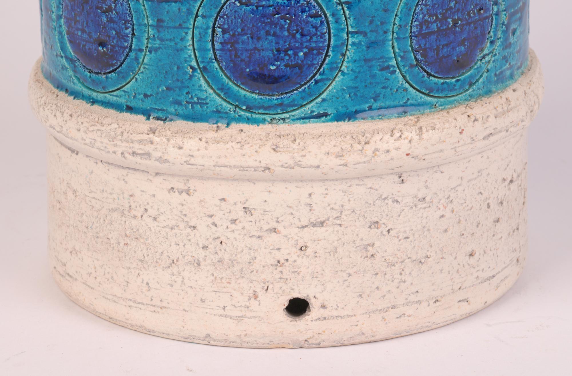 Mid-Century Modern Bitossi, poterie d'art italienne du milieu du siècle dernier, base de lampe texturée en vente