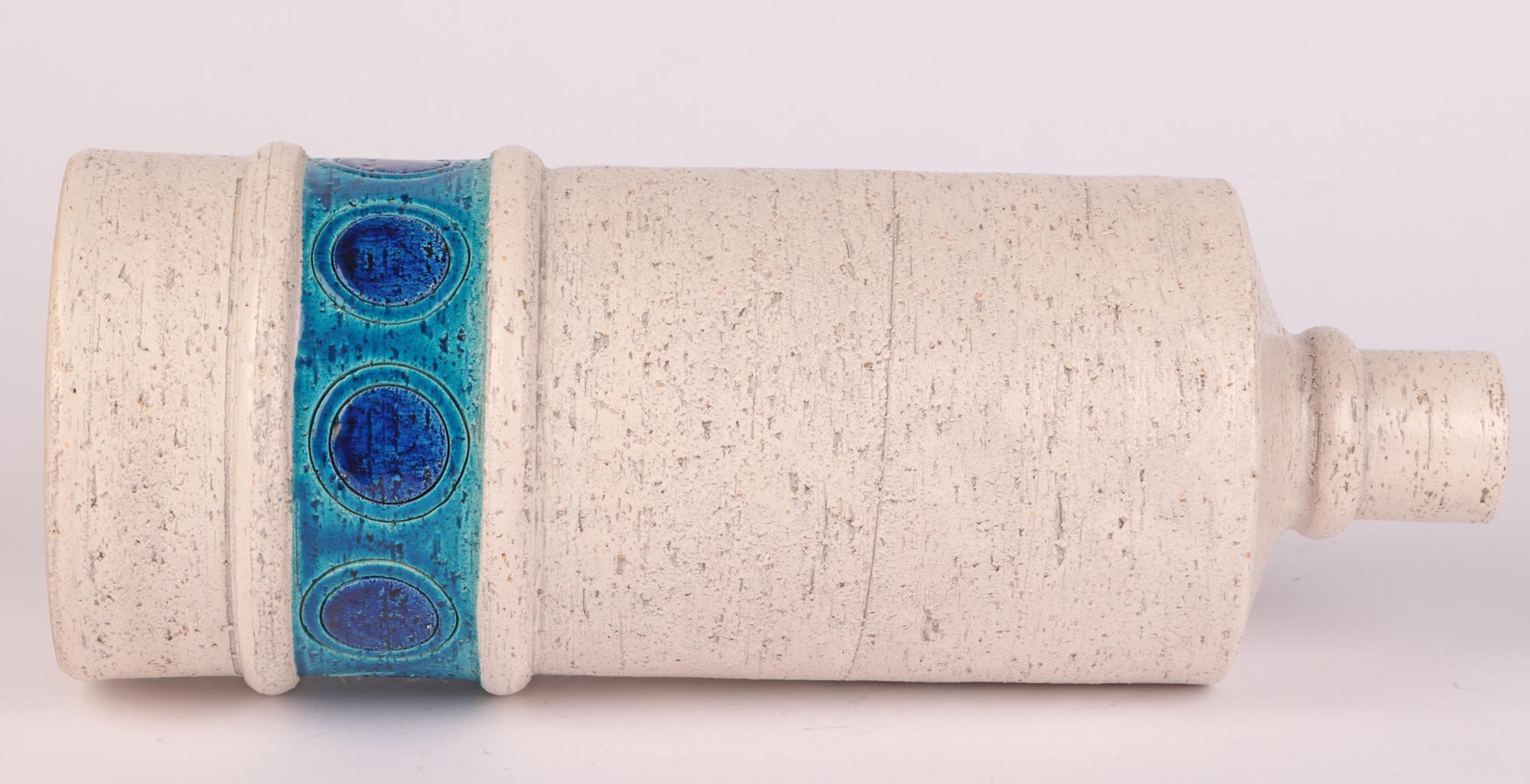 Stoneware Bitossi Italian Mid-Century Art Pottery Textured Lamp Base For Sale