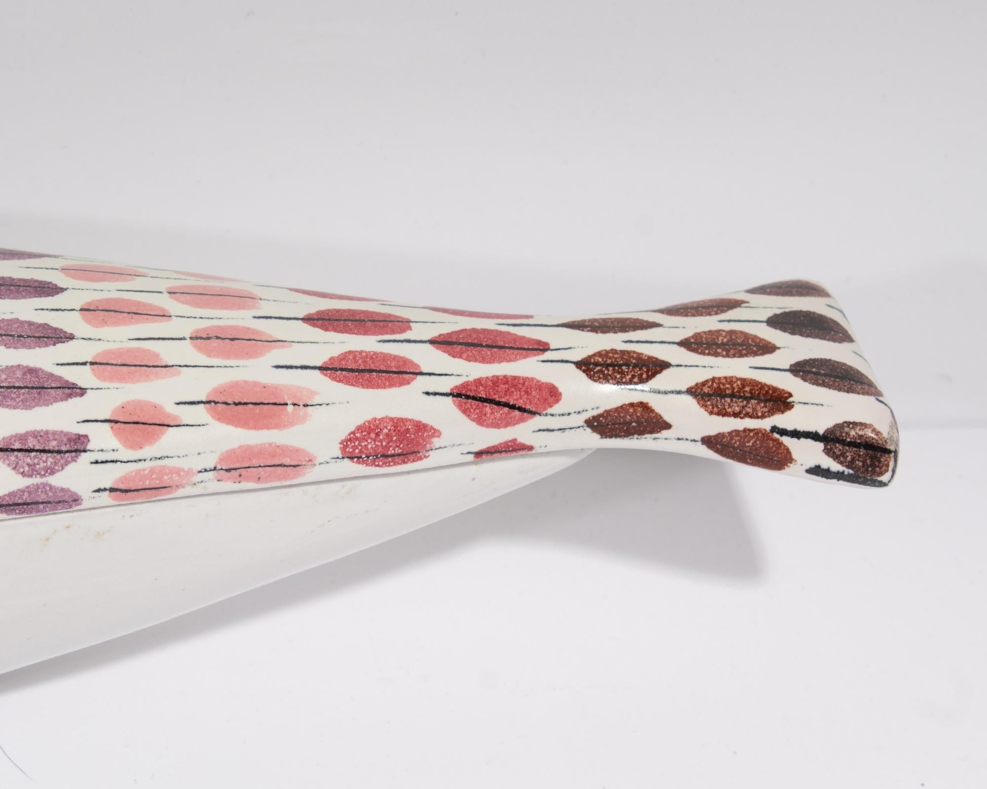 Ceramic Bitossi Italian Piume Feather Bird Box For Sale