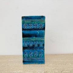 Bitossi Italian vase Rimini blue by Aldo Londi , 1970s