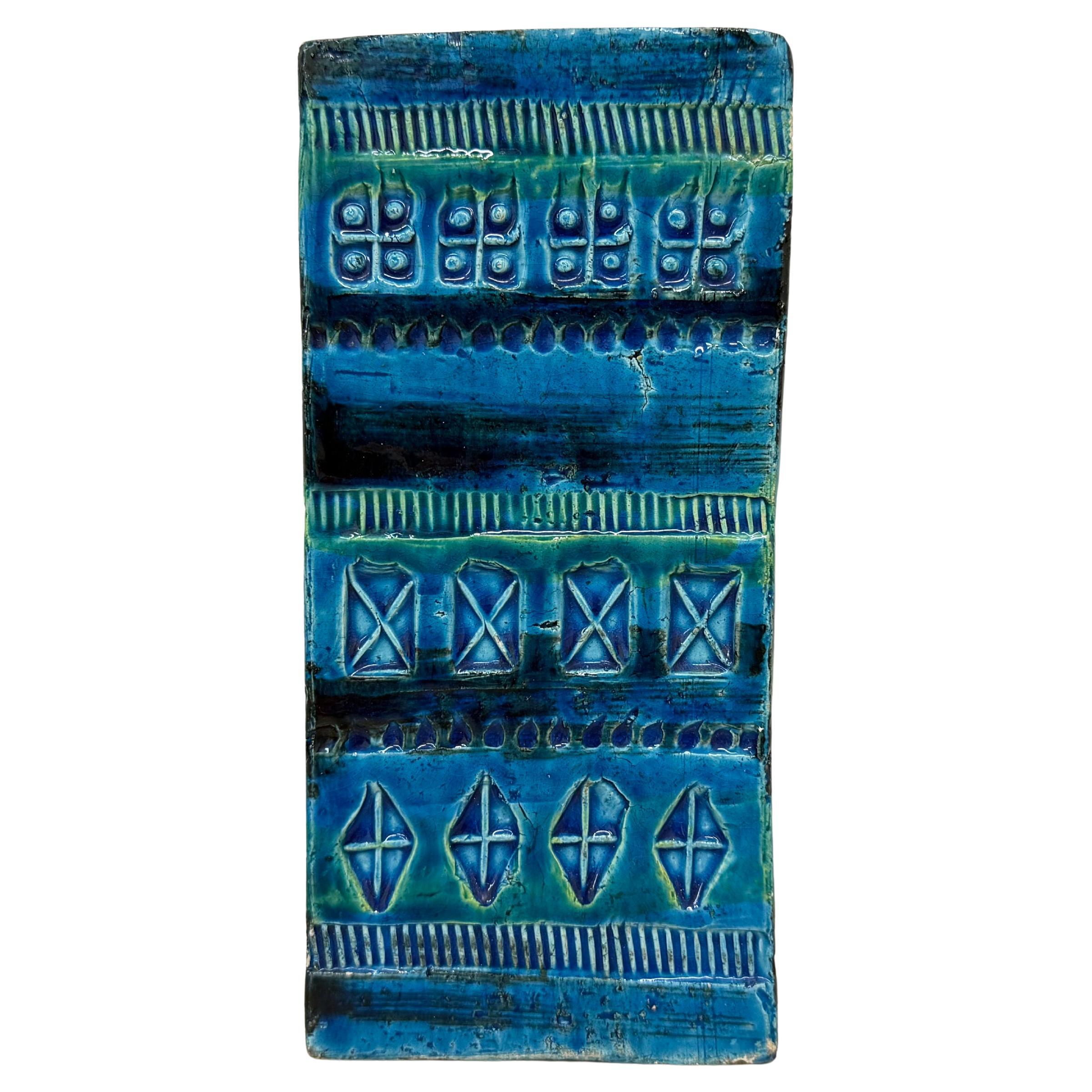 Italienische Bitossi-Vase Rimini-Blau von Aldo Londi, 1970er Jahre