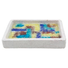 Bitossi Italy Ceramic and Glass Mosaic Centerpiece Bowl Catchall,  circa 1960