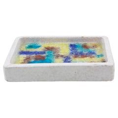 Bitossi Italien Keramik und Glas Mosaik Tafelaufsatz Schale Catchall, um 1960