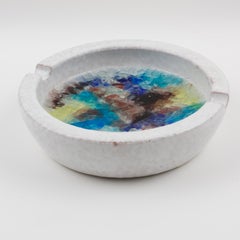 Cendrier Bol en céramique avec mosaïque de verre Bitossi Italie