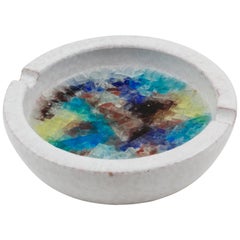 Bitossi Italien Keramik Aschenbecher Schale mit Glas Mosaik