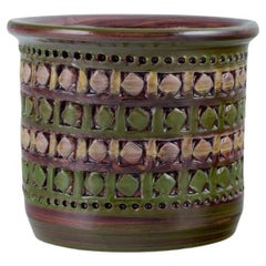 Bitossi, Italy, ceramic herb pot with a geometric pattern, 1960/70s