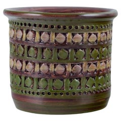 Retro Bitossi, Italy, ceramic herb pot with a geometric pattern, 1960/70s