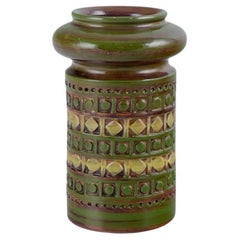Bitossi, Italy, ceramic vase with geometric pattern, 1960/70s