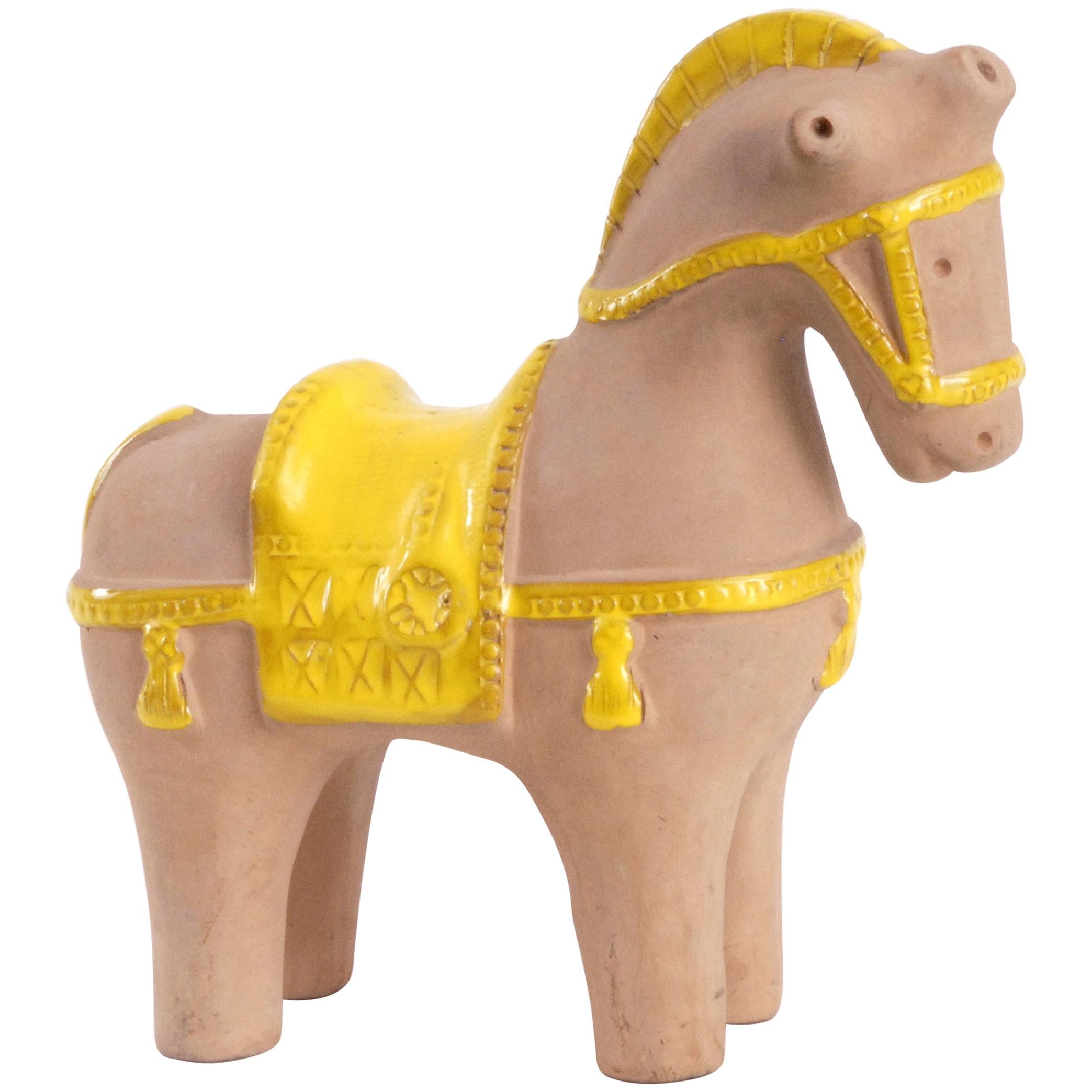 Bitossi Italy circa 1968 Aldo Londi Yellow Horse