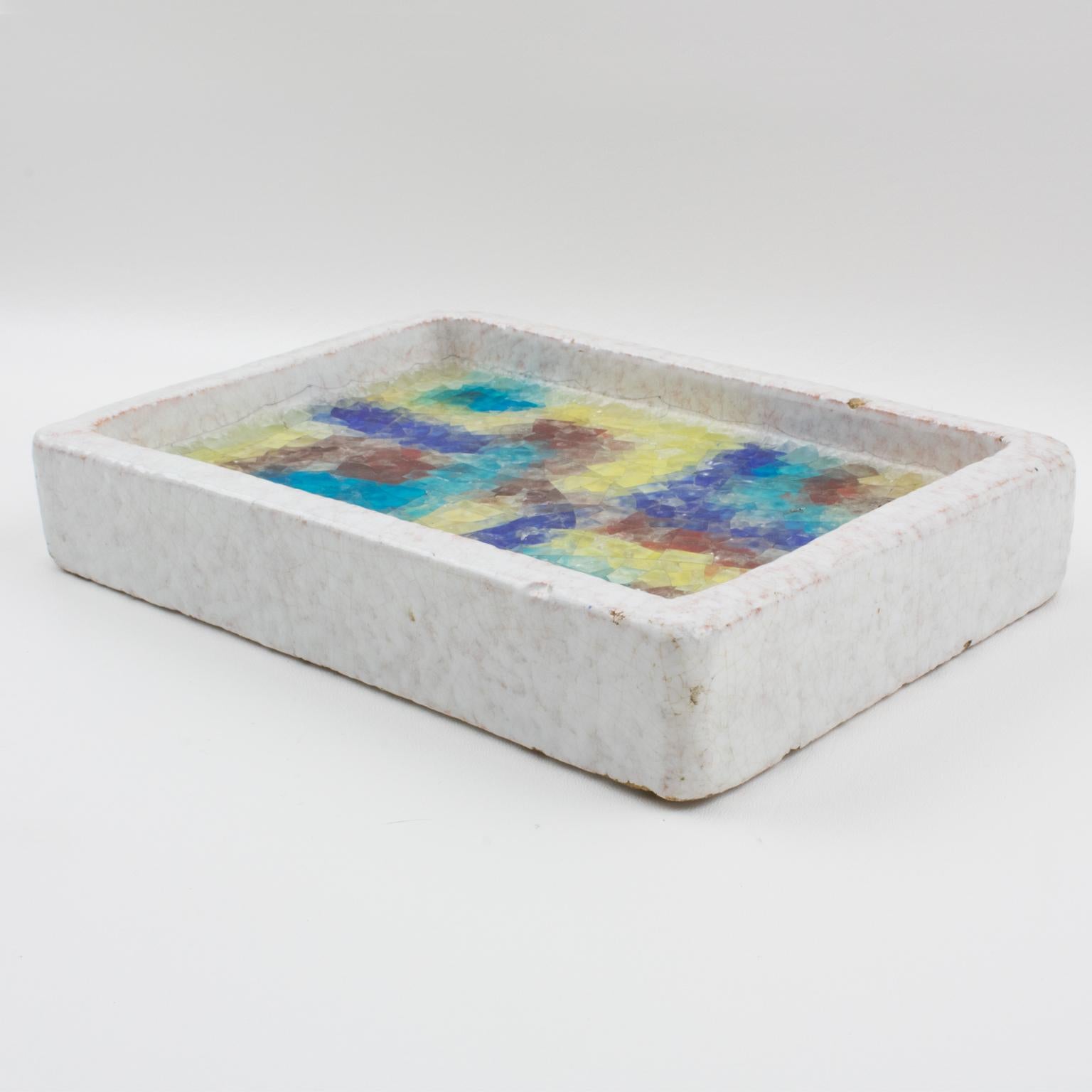 Bitossi Italia Cerámica y Vidrio Mosaico Centro de Mesa Bol Catchall en venta 11