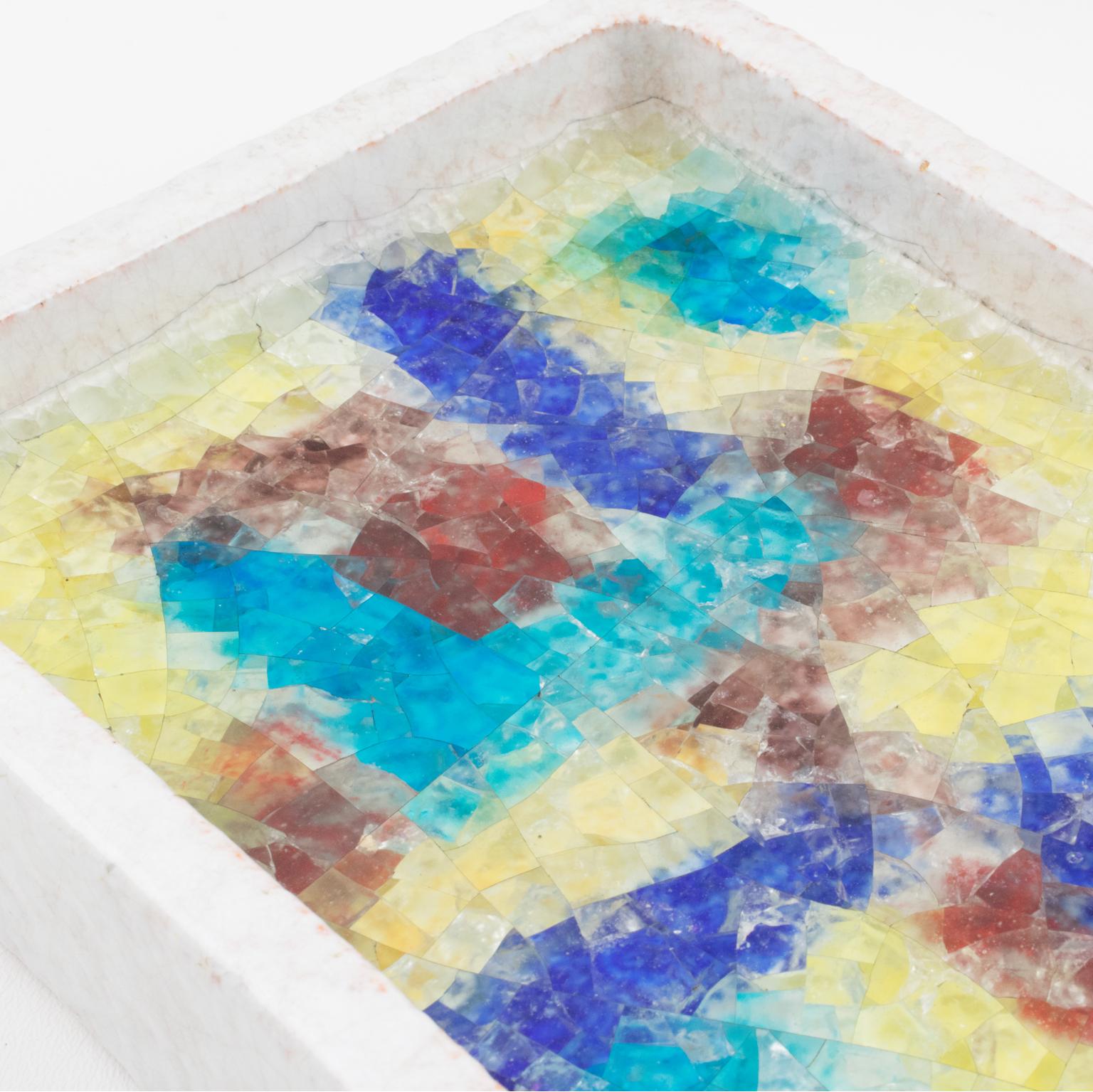 Bitossi Italia Cerámica y Vidrio Mosaico Centro de Mesa Bol Catchall en Bueno estado para la venta en Atlanta, GA